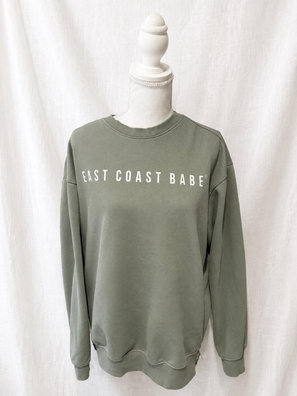 East Coast Babe Olive Green Crewneck Sweatshirt